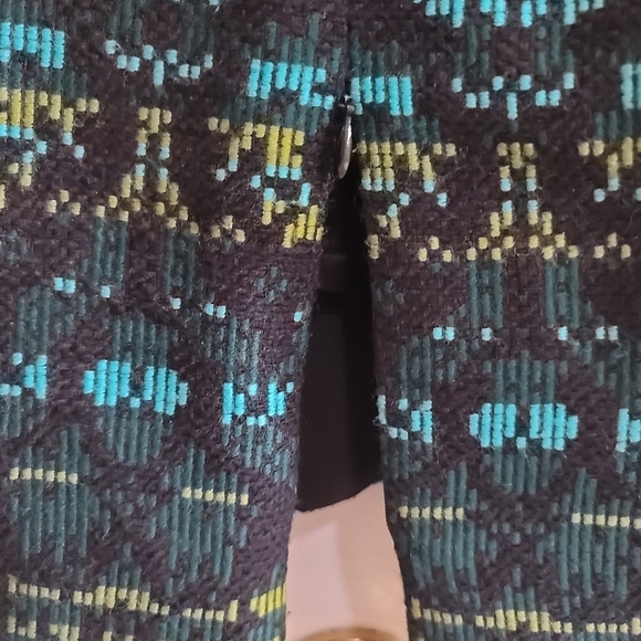 Akris Punto Green Multi Tweed Sheath Dress 8 Sleeveless V-neck - Picture 11 of 12